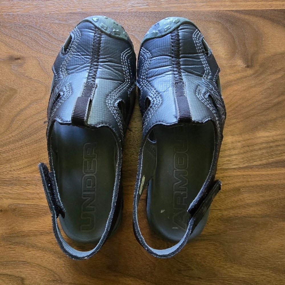 Under Armour Fat Tire Sandals Kids 13K Black Camo Sporty Outdoor Shoes